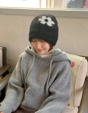 Frankie Flower Knit Beanie